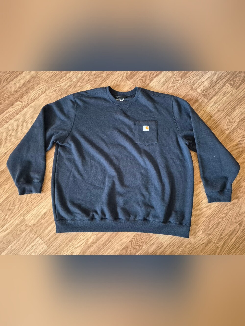 Carhartt Men's Loose Fit Blue Crewneck Sweatshirt with Pocket I